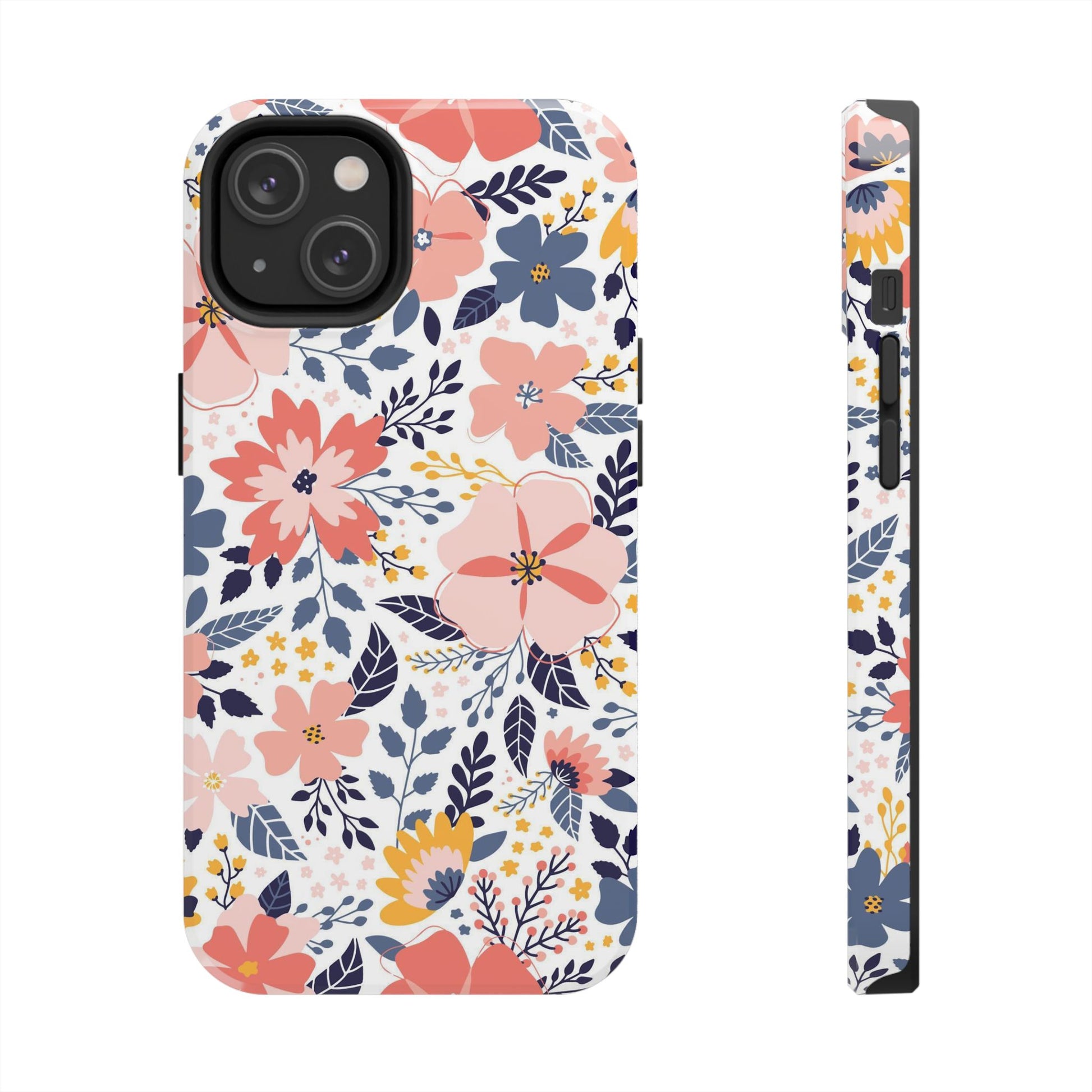 seamless pattern with abstract flowers Tough Phone Cases iPhone 14