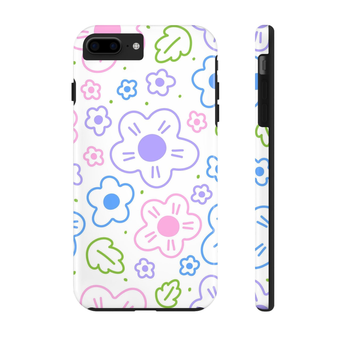 Cute Beautiful Ditsy Daisy Flowers Colorful Pastel Tough Phone Cases iPhone 7 Plus, iPhone 8 Plus