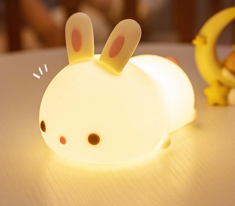 New Year'S Gift Rabbit Silicone Lamp Pat Feeding Creative Night Light Children'S Toys