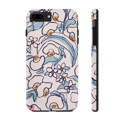 hand-drawn flower sketch Tough Phone Cases iPhone 7 Plus, iPhone 8 Plus