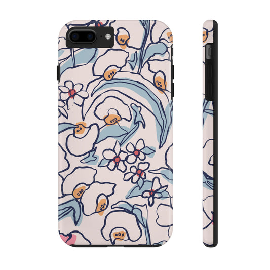 hand-drawn flower sketch Tough Phone Cases iPhone 7 Plus, iPhone 8 Plus