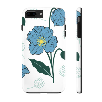 Hand drawn Blue Flower abstract Tough Phone Cases iPhone 7 Plus, iPhone 8 Plus