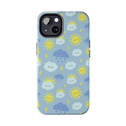 Cute rain sky pattern Tough Phone Cases