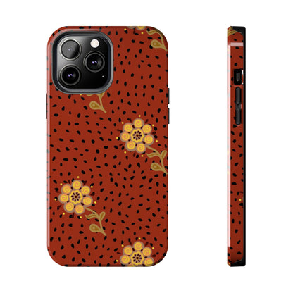 Abstract ethnic flower seamless pattern Tough Phone Cases iPhone 13 Pro Max