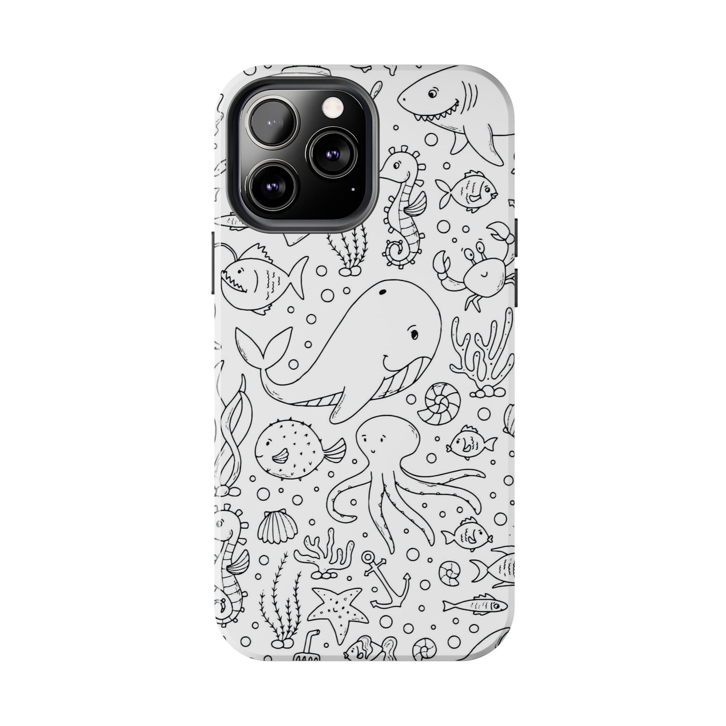 monochrome seamless pattern Tough Phone Cases