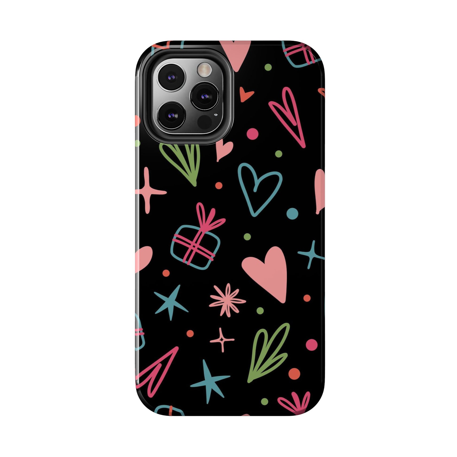 Valentine Day Doodle seamless pattern Tough Phone Cases