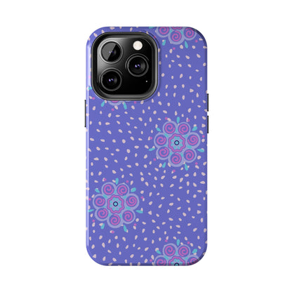 Abstract ethnic bud flower seamless pattern Tough Phone Cases