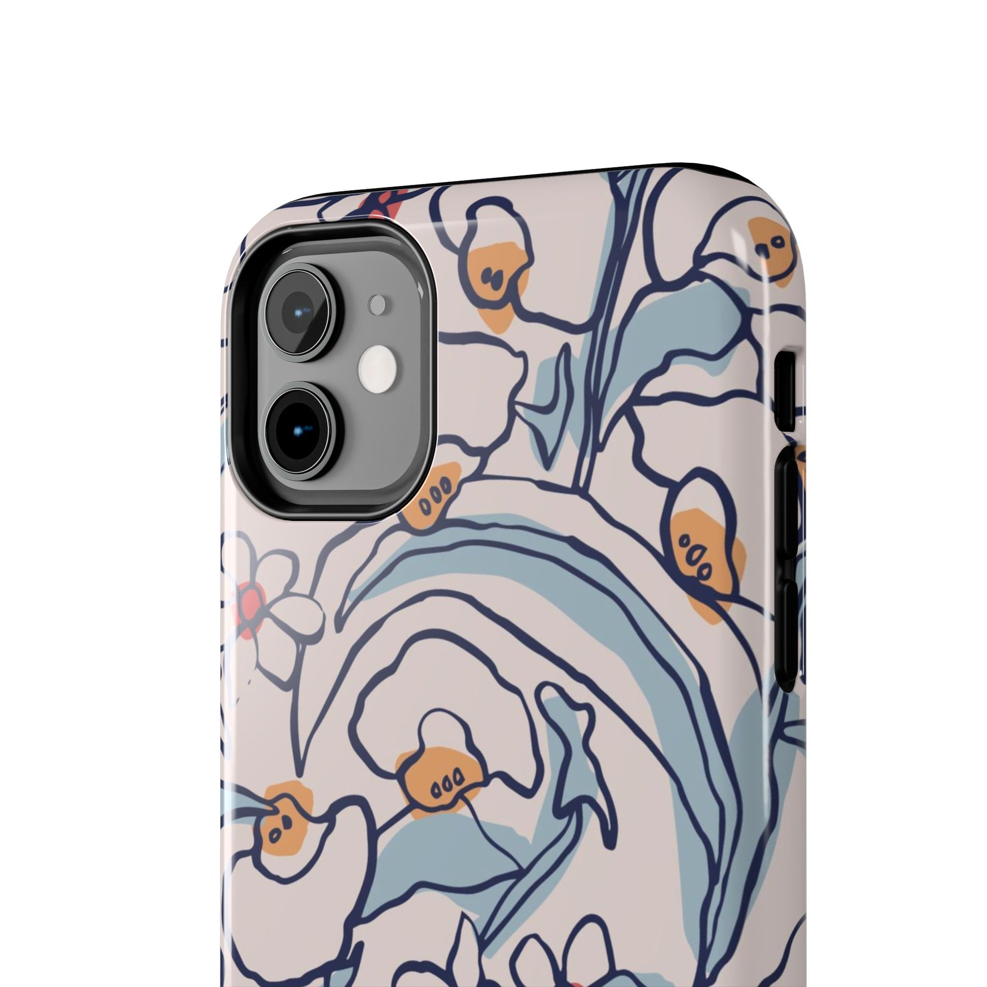 hand-drawn flower sketch Tough Phone Cases