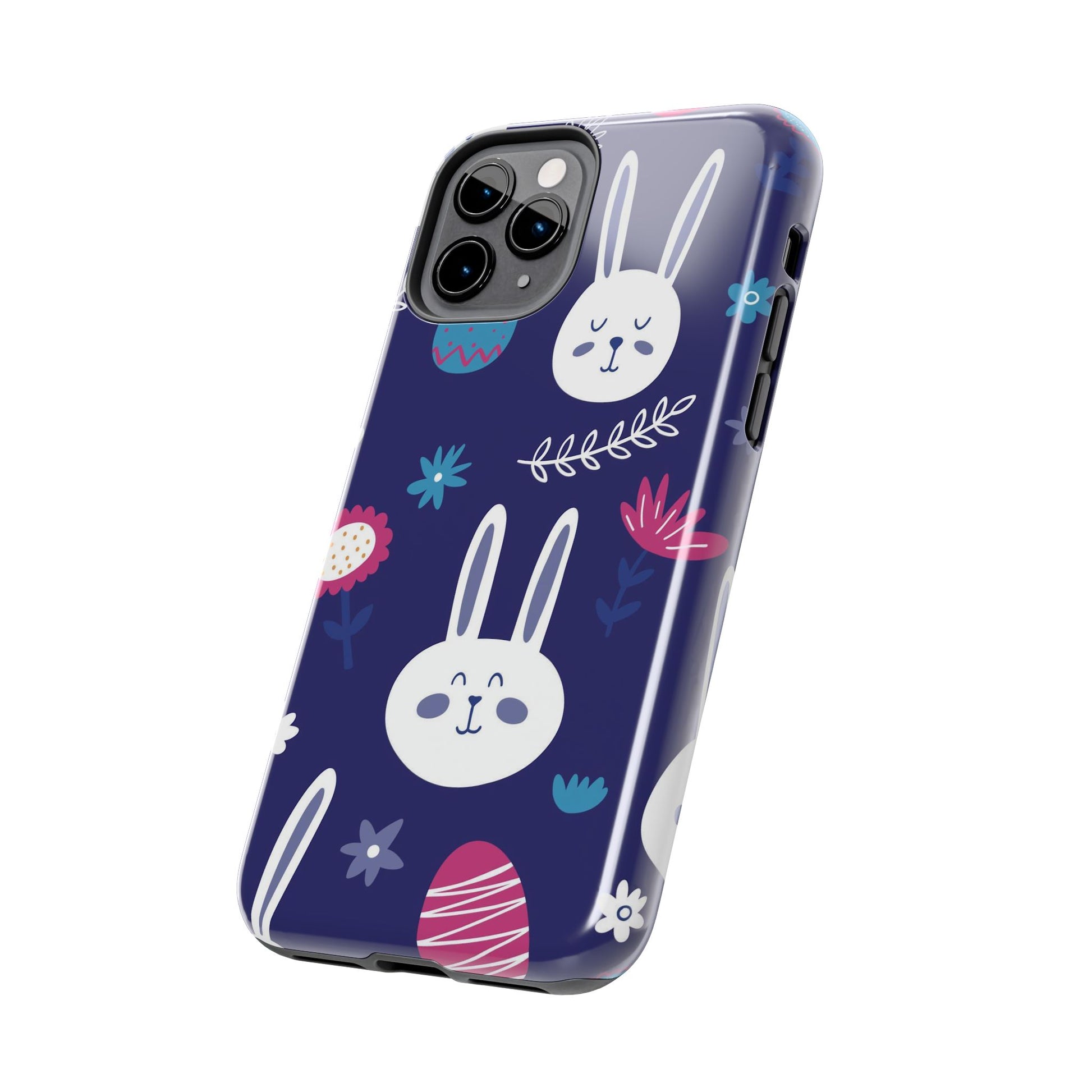 Seamless pattern with cute hand drawn bunnies Tough Phone Case