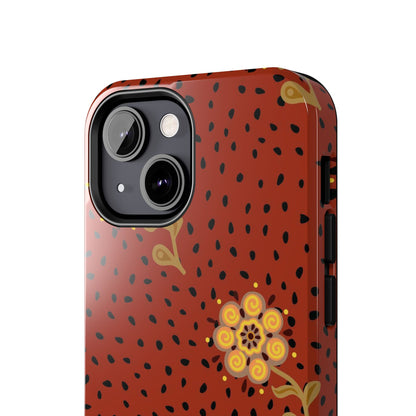 Abstract ethnic flower seamless pattern Tough Phone Cases