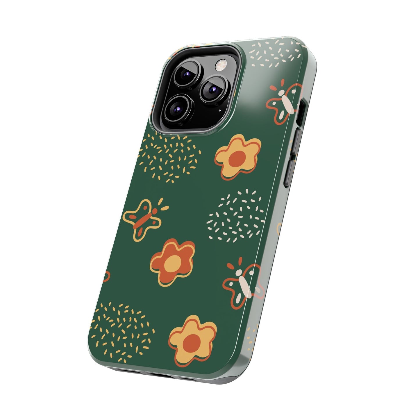 Seamless pattern with flowers and butterflies Tough Phone Cases