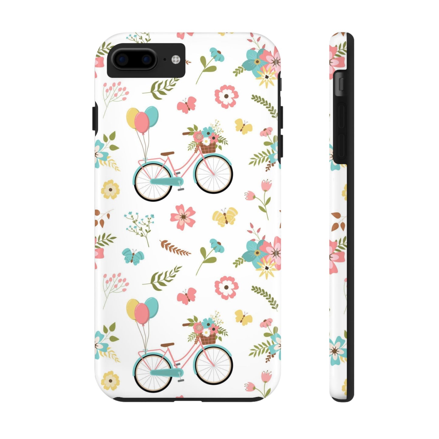 Floral spring romantic pattern with flower bouquets Tough Phone Cases iPhone 7 Plus, iPhone 8 Plus