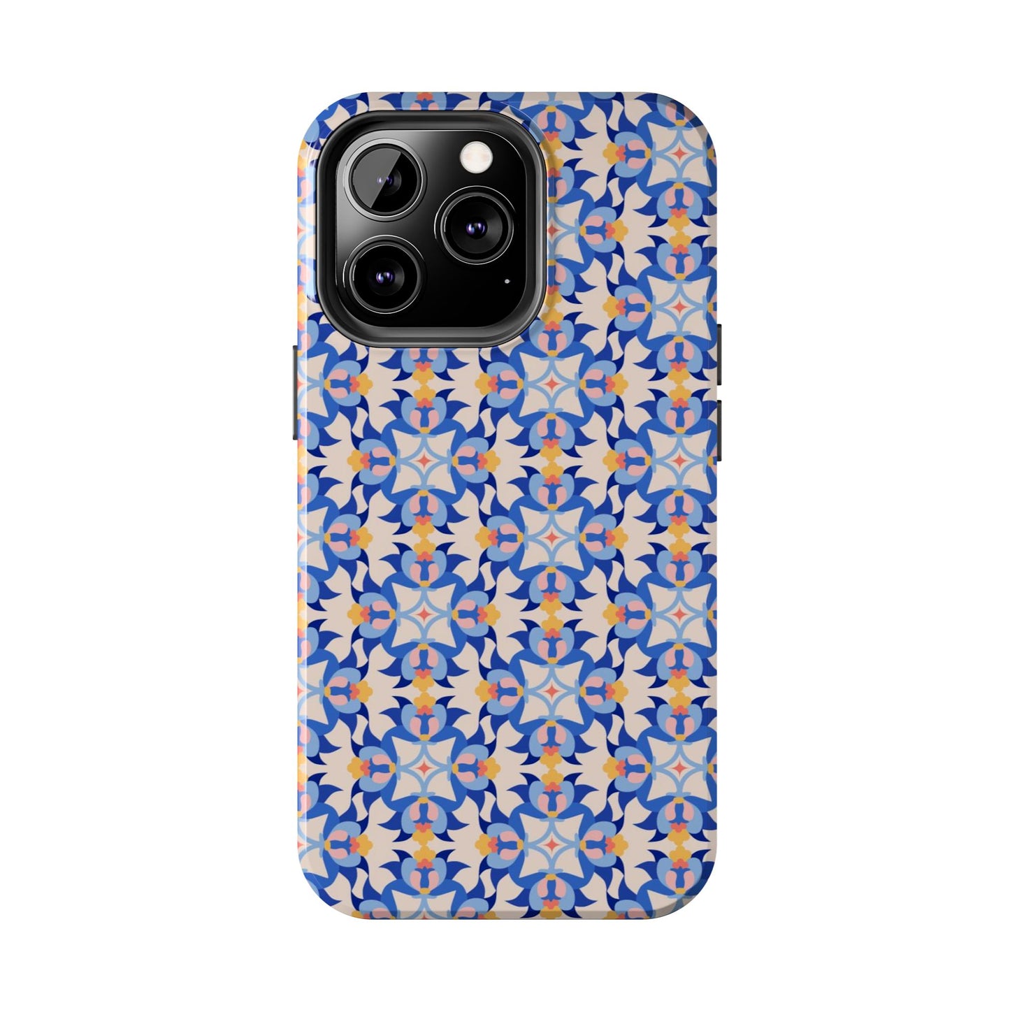 Floral Tile Pattern Tough Phone Cases