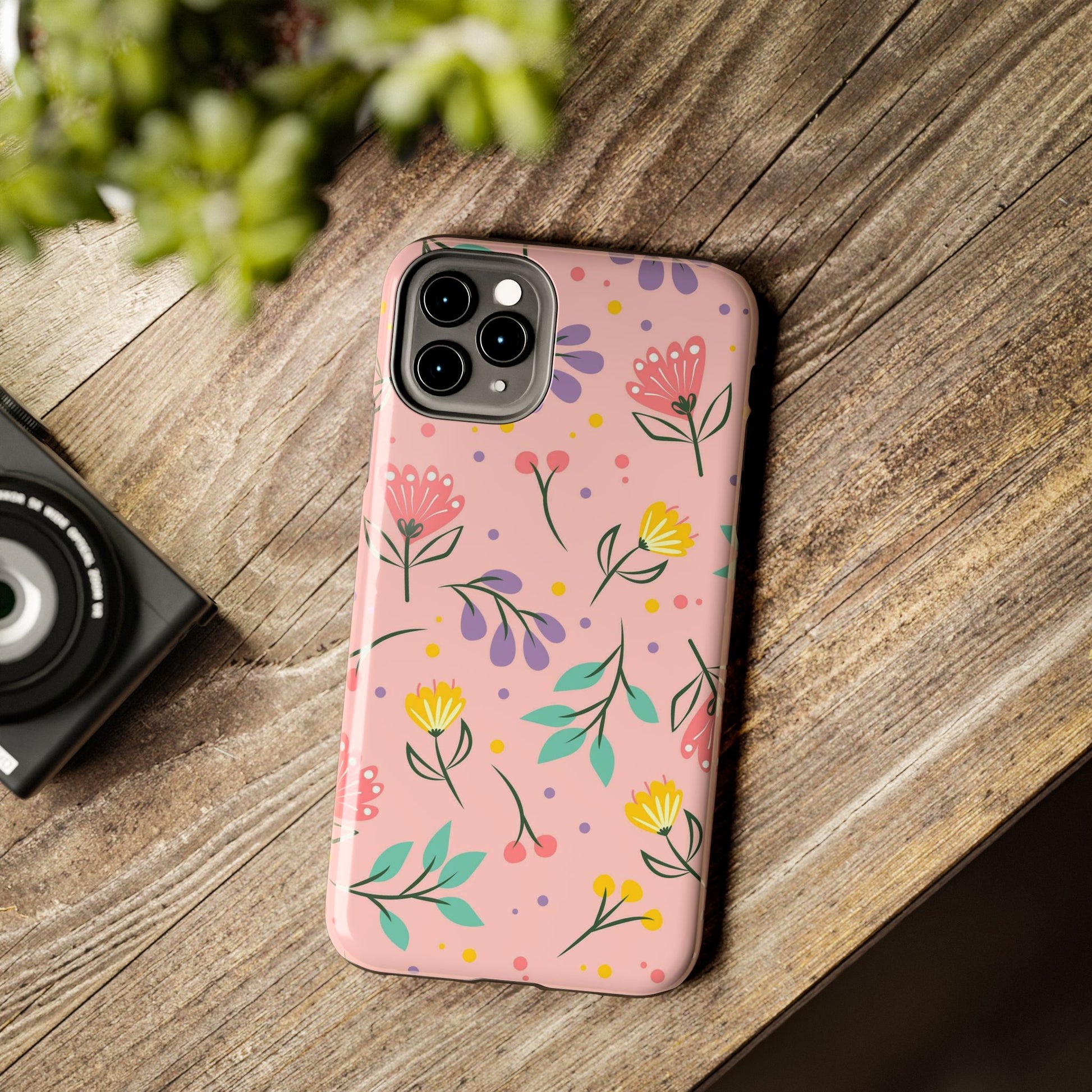 beautiful seamless handrawn floral Tough Phone Cases