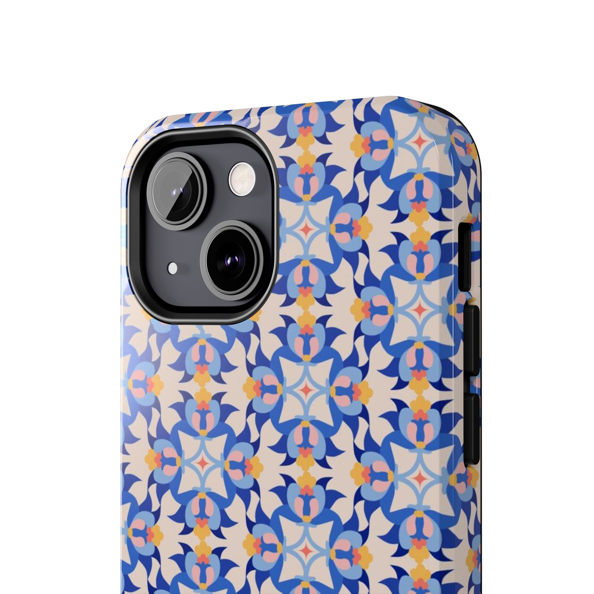 Floral Tile Pattern Tough Phone Cases