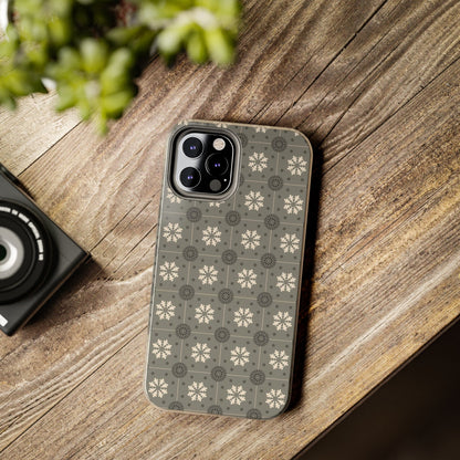 Grey Mosaic Pattern Tough Phone Cases