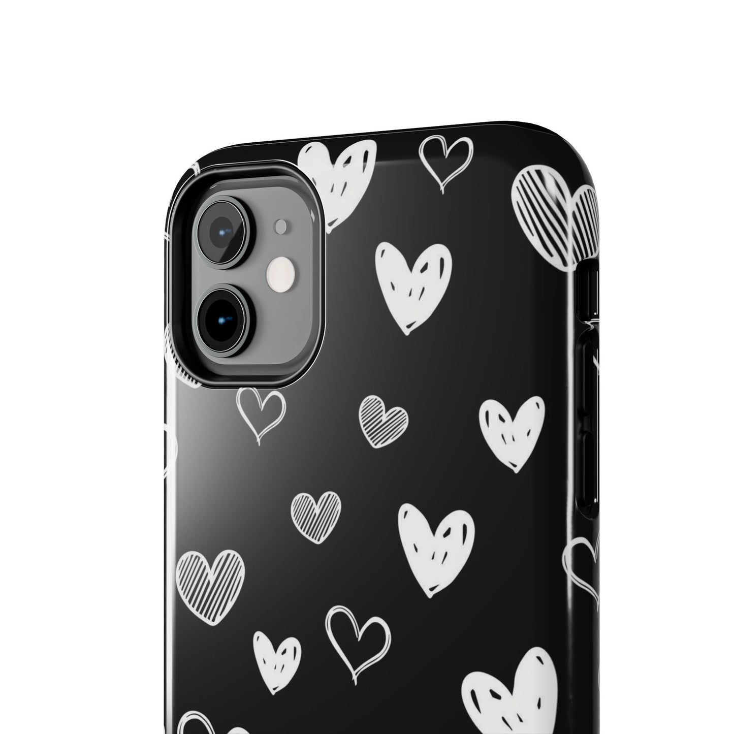 Heart doodles seamless pattern Tough Phone Cases