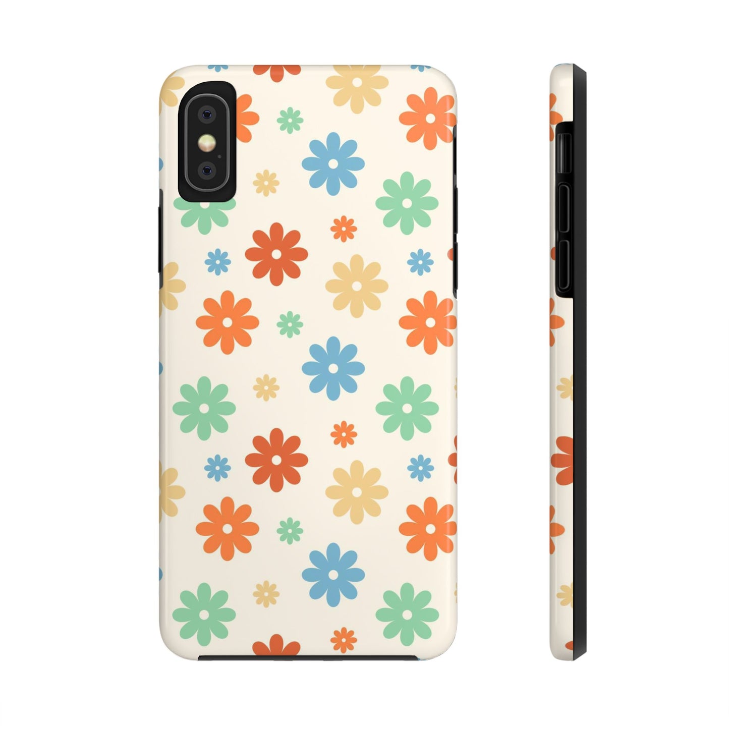 Retro groovy daisy seamless pattern Tough Phone Cases iPhone X