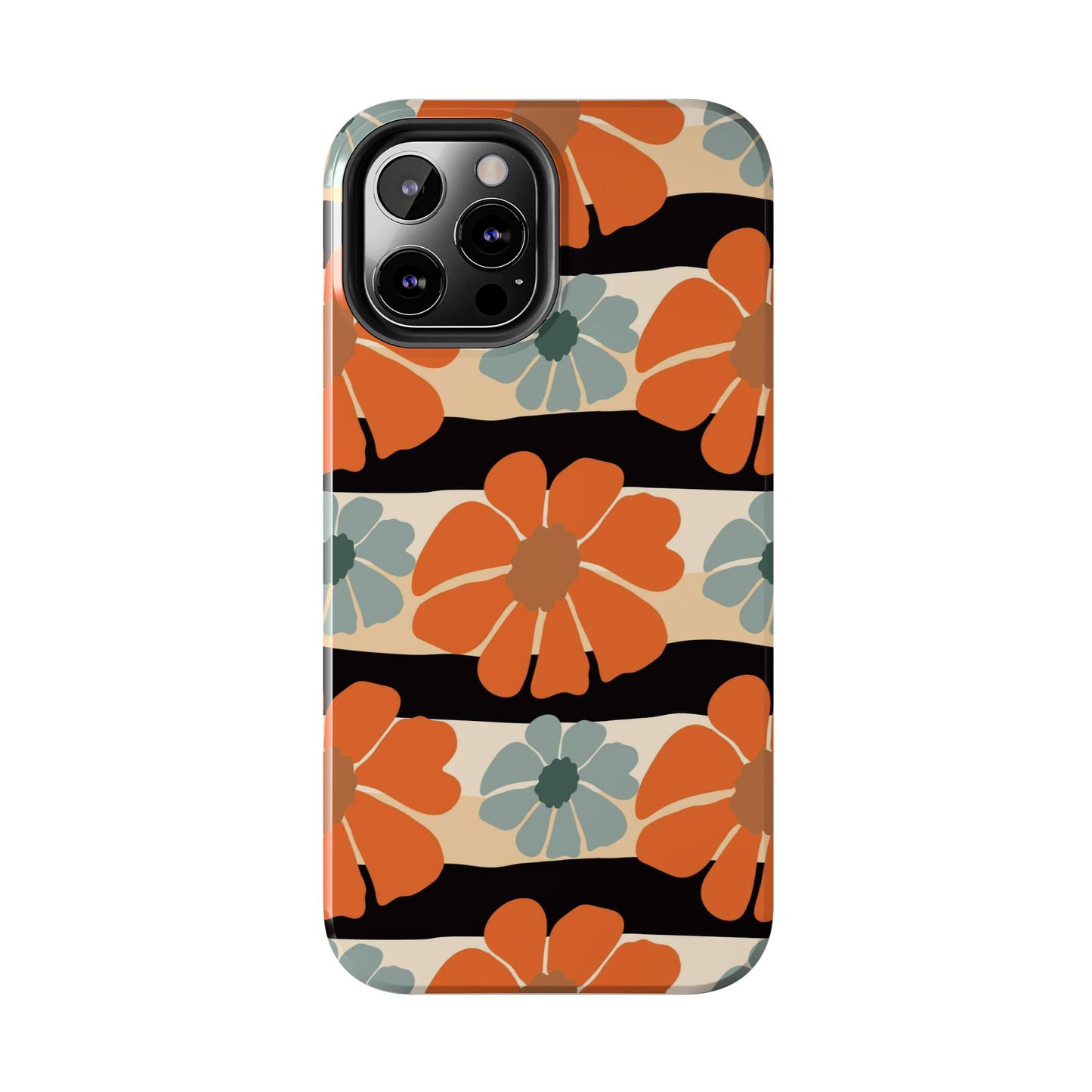 Retro groovy flowers seamless pattern Tough Phone Cases