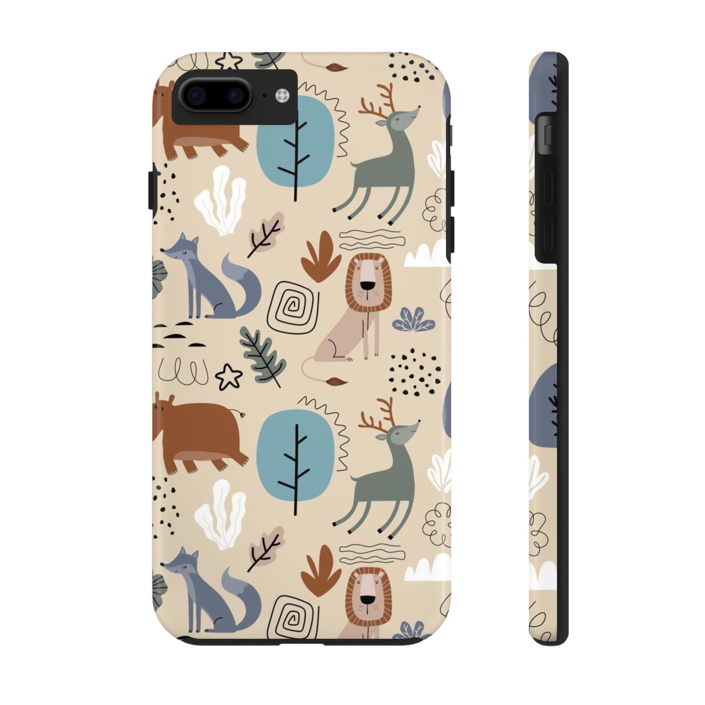 seamless pattern with cute animal Tough Phone Cases iPhone 7 Plus, iPhone 8 Plus