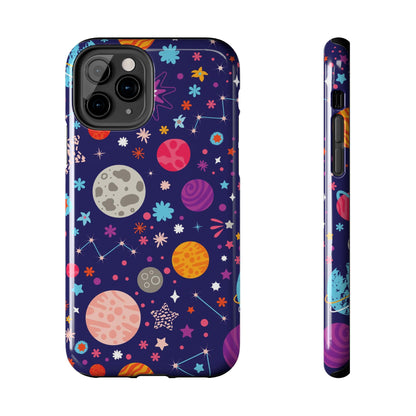 Seamless pattern with colorful space with planets Tough Phone Cases iPhone 11 Pro