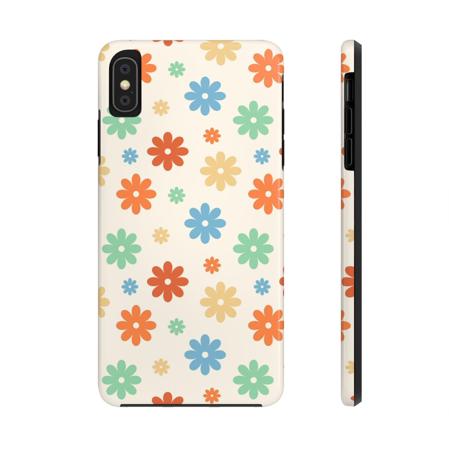 Retro groovy daisy seamless pattern Tough Phone Cases iPhone XS MAX