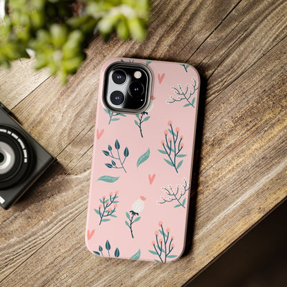 Floral seamless pattern. Garden flowers branches Tough Phone Cases