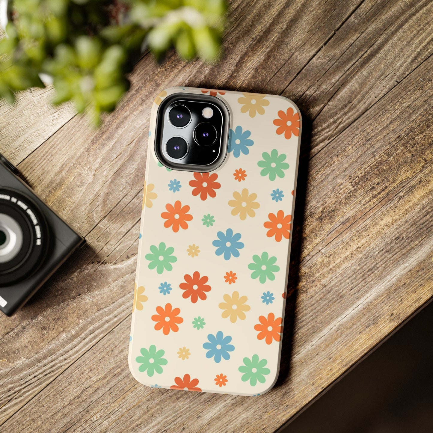 Retro groovy daisy seamless pattern Tough Phone Cases