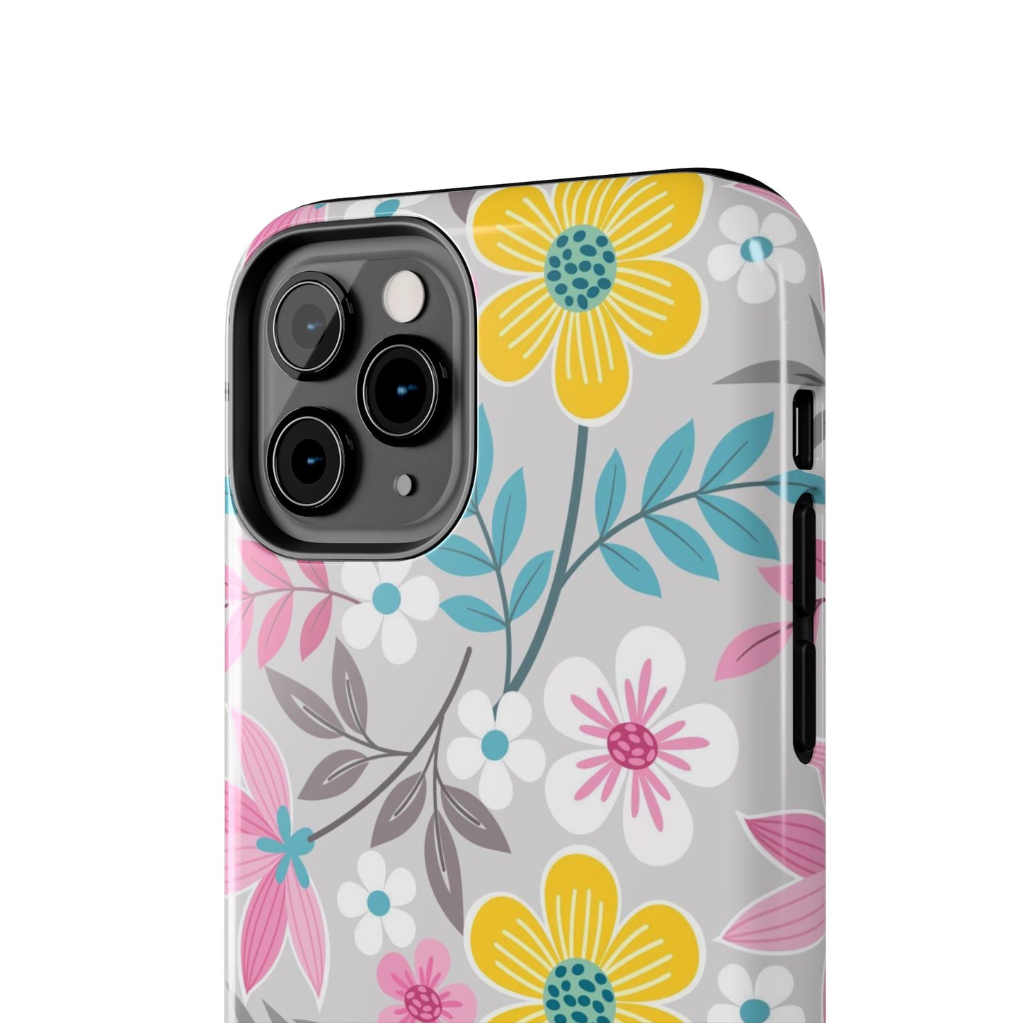 Colorful flowers and leaf Tough Phone Cases