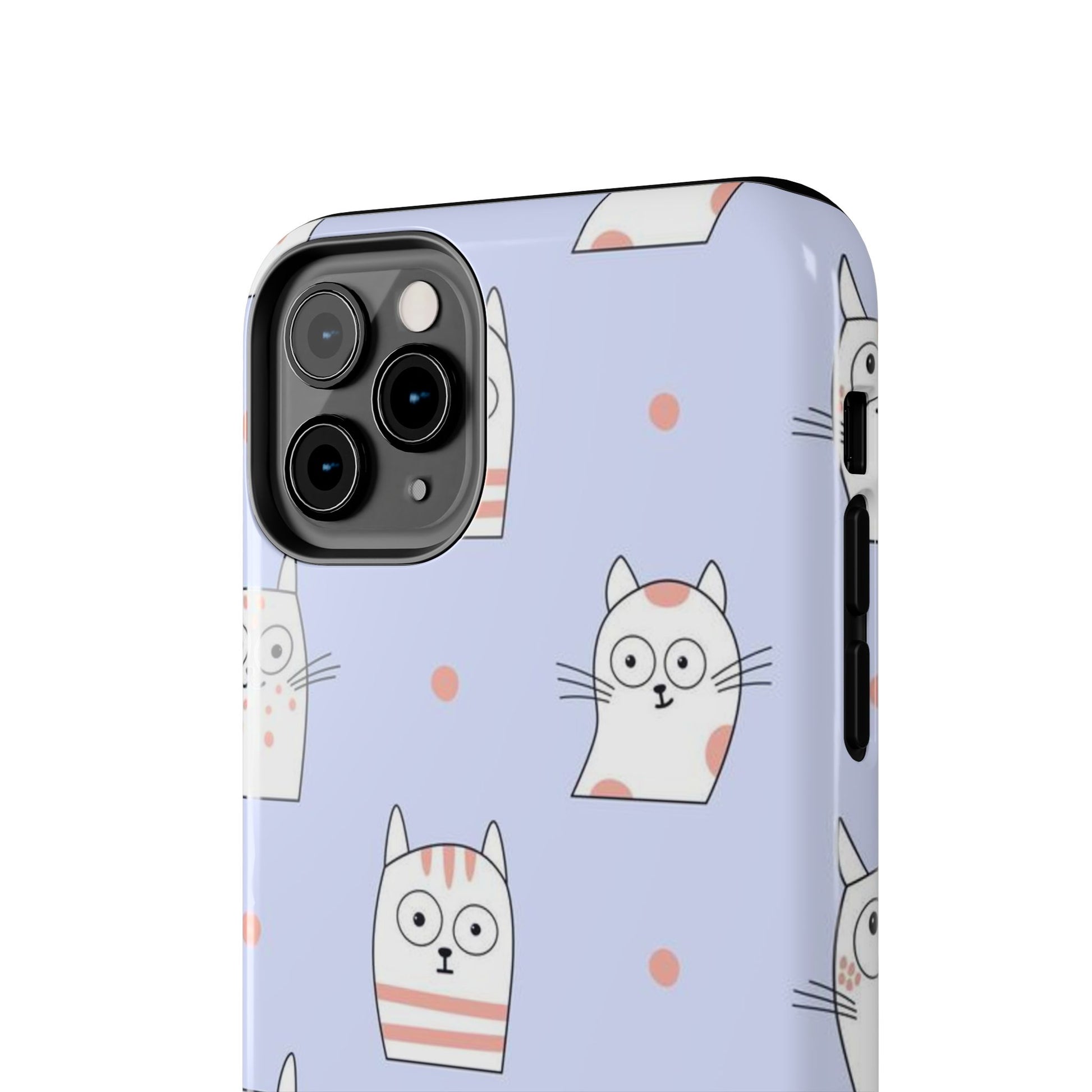 Doodle Seamless Pattern with Cute Cats Tough Phone Cases