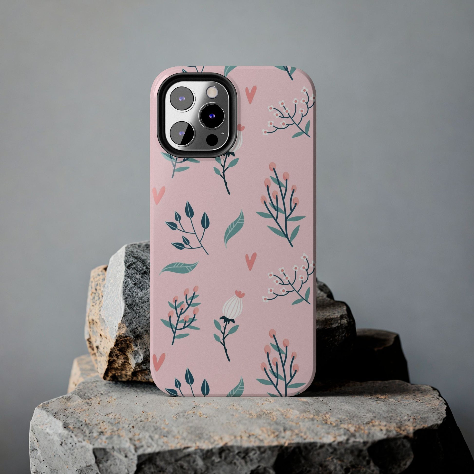 Floral seamless pattern. Garden flowers branches Tough Phone Cases