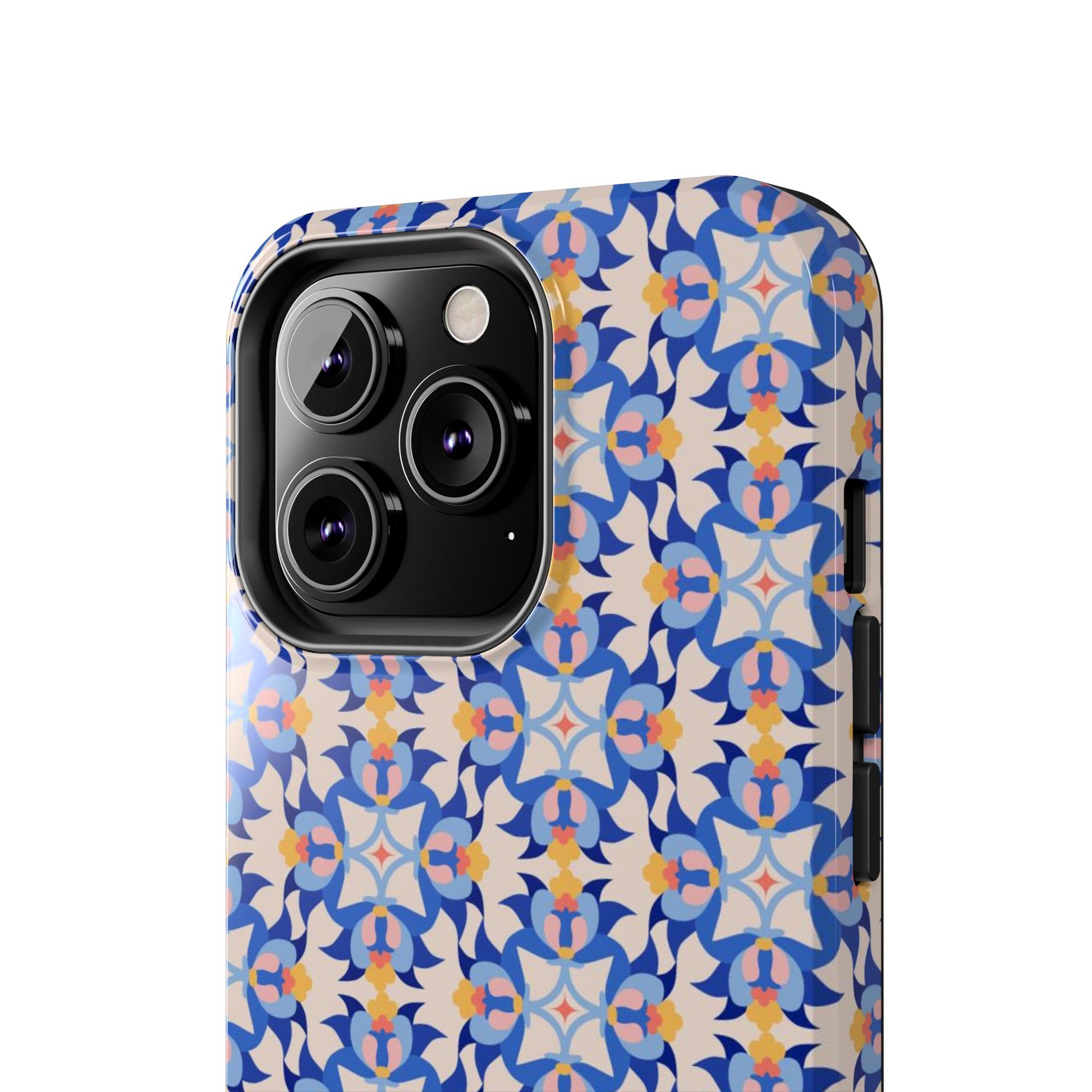 Floral Tile Pattern Tough Phone Cases