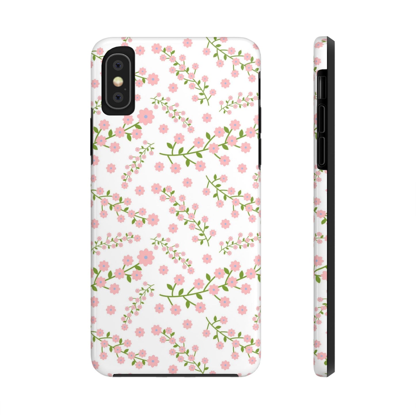 Seamless pattern green branches with blooming Tough Phone Cases iPhone X