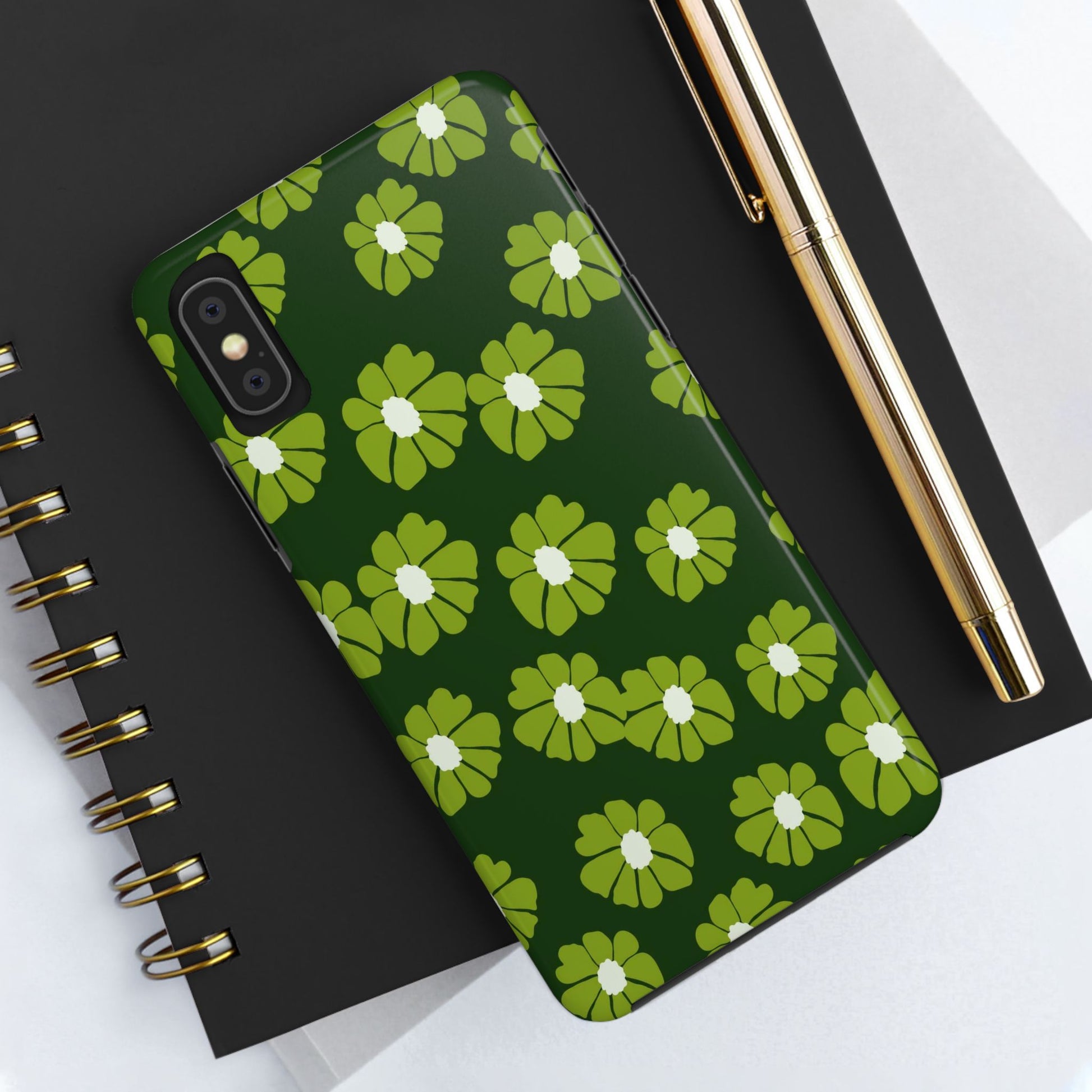 Retro groovy flowers seamless pattern Tough Phone Cases