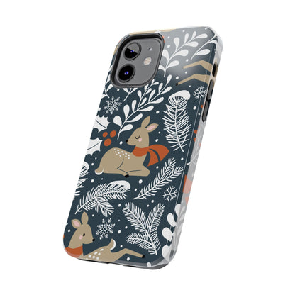 Seamless pattern with cute Christmas deer Tough Phone Cases