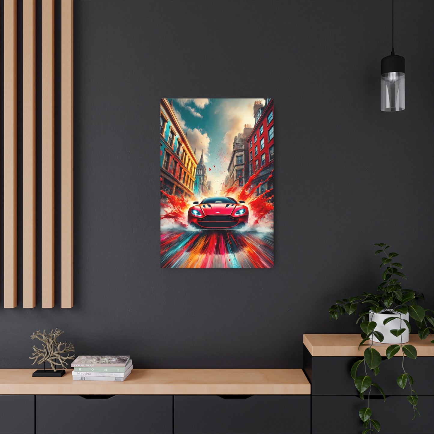 Urban Inferno: The Fury of Speed and Color Metal Art Sign