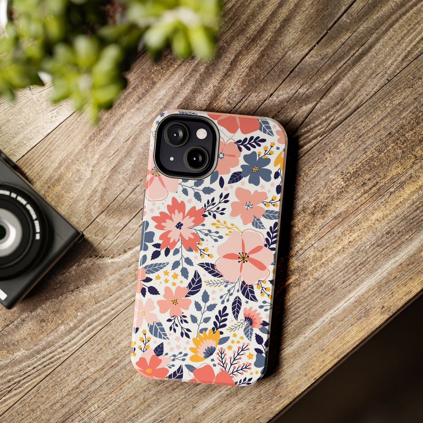 seamless pattern with abstract flowers Tough Phone Cases