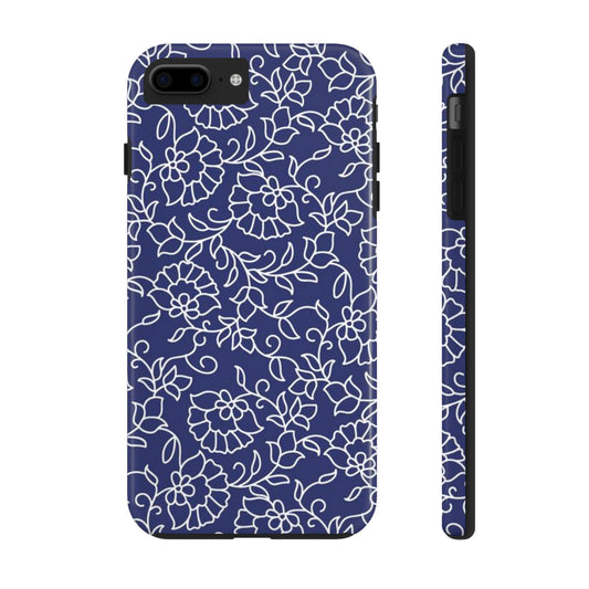 Outline Floral Pattern Tough Phone Cases iPhone 7 Plus, iPhone 8 Plus