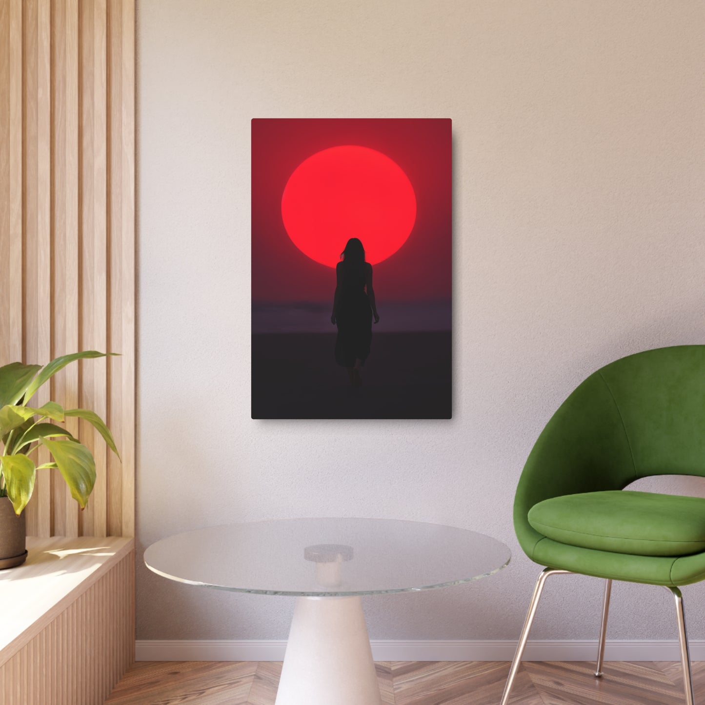 Stunning Metal Sign: Serene Sunset Scene with Silhouette | Perfect for Home Décor