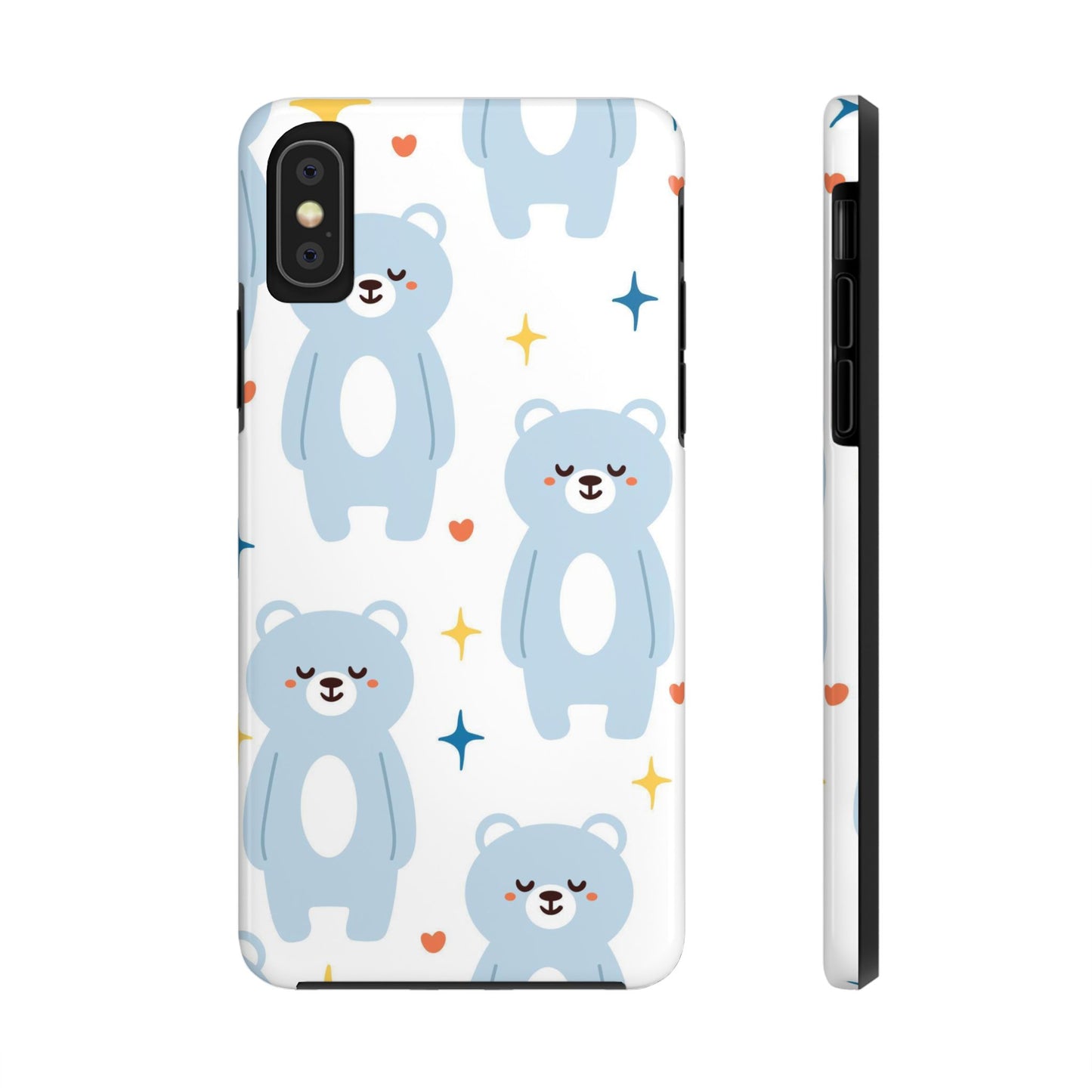 seamless pattern cute happy bear Tough Phone Cases iPhone XS