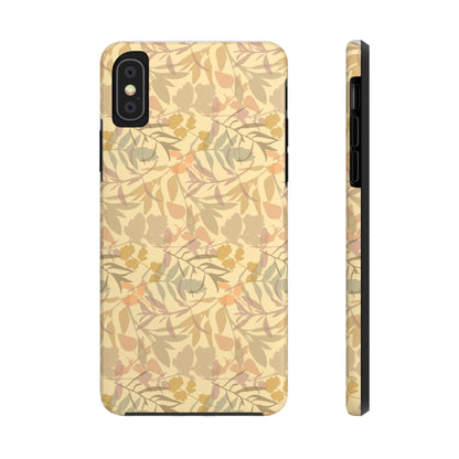 Boho Plants Leafs Pattern Tough Phone Cases iPhone X