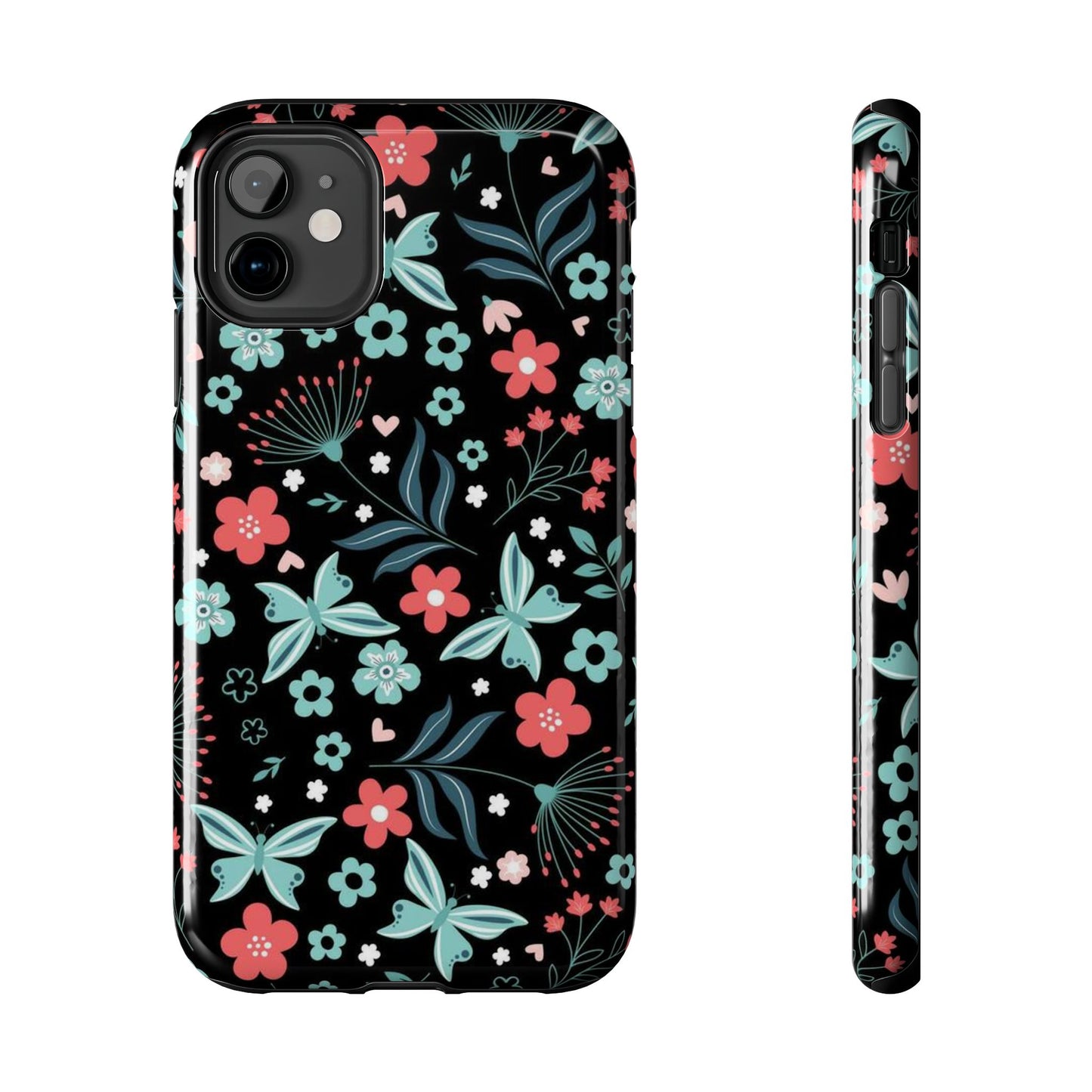 Spring seamless pattern on multi colored flowers Tough Phone Case iPhone 11