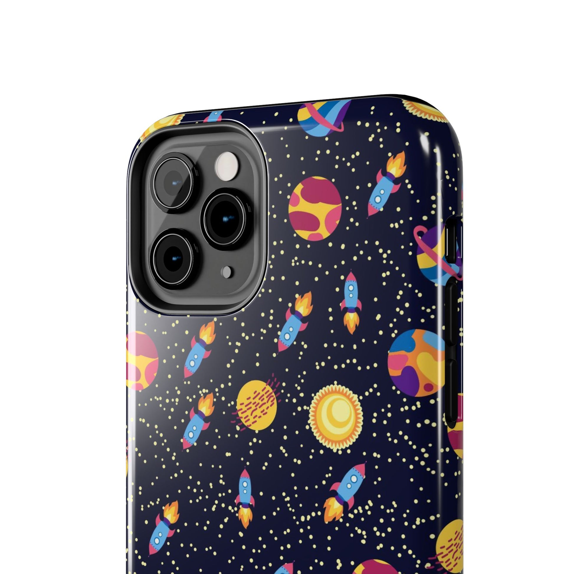 Seamless space pattern. Planets, rockets Tough Phone Cases