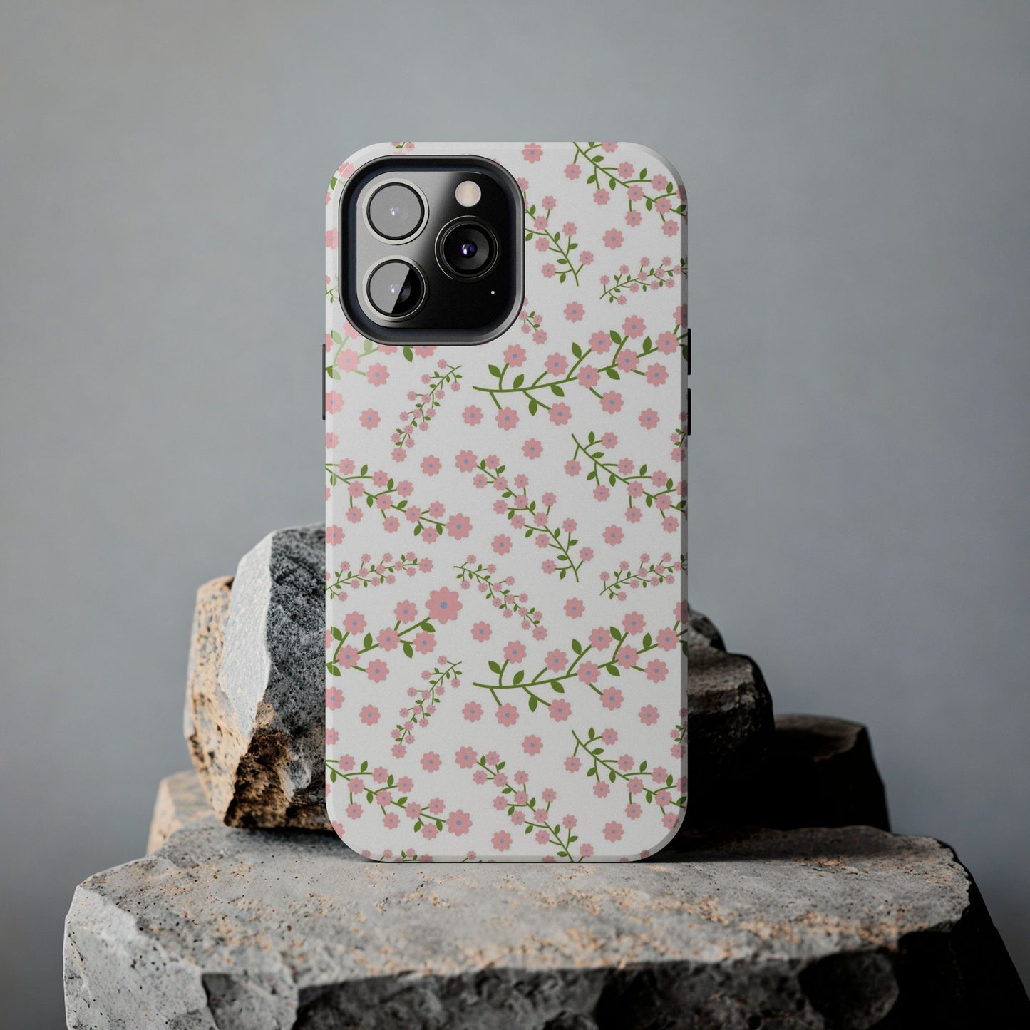 Seamless pattern green branches with blooming Tough Phone Cases