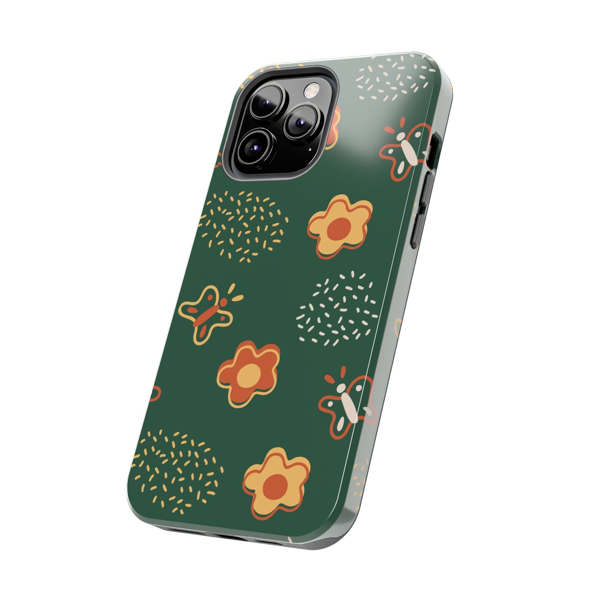 Seamless pattern with flowers and butterflies Tough Phone Cases