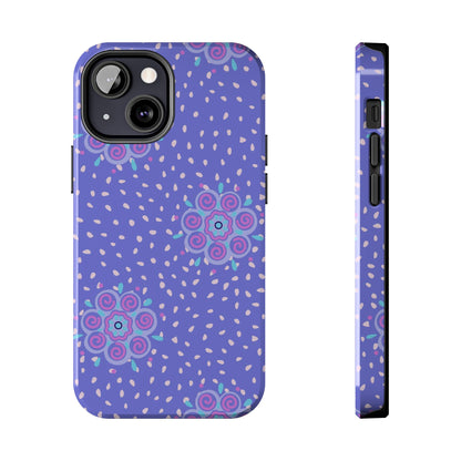 Abstract ethnic bud flower seamless pattern Tough Phone Cases iPhone 13 Mini