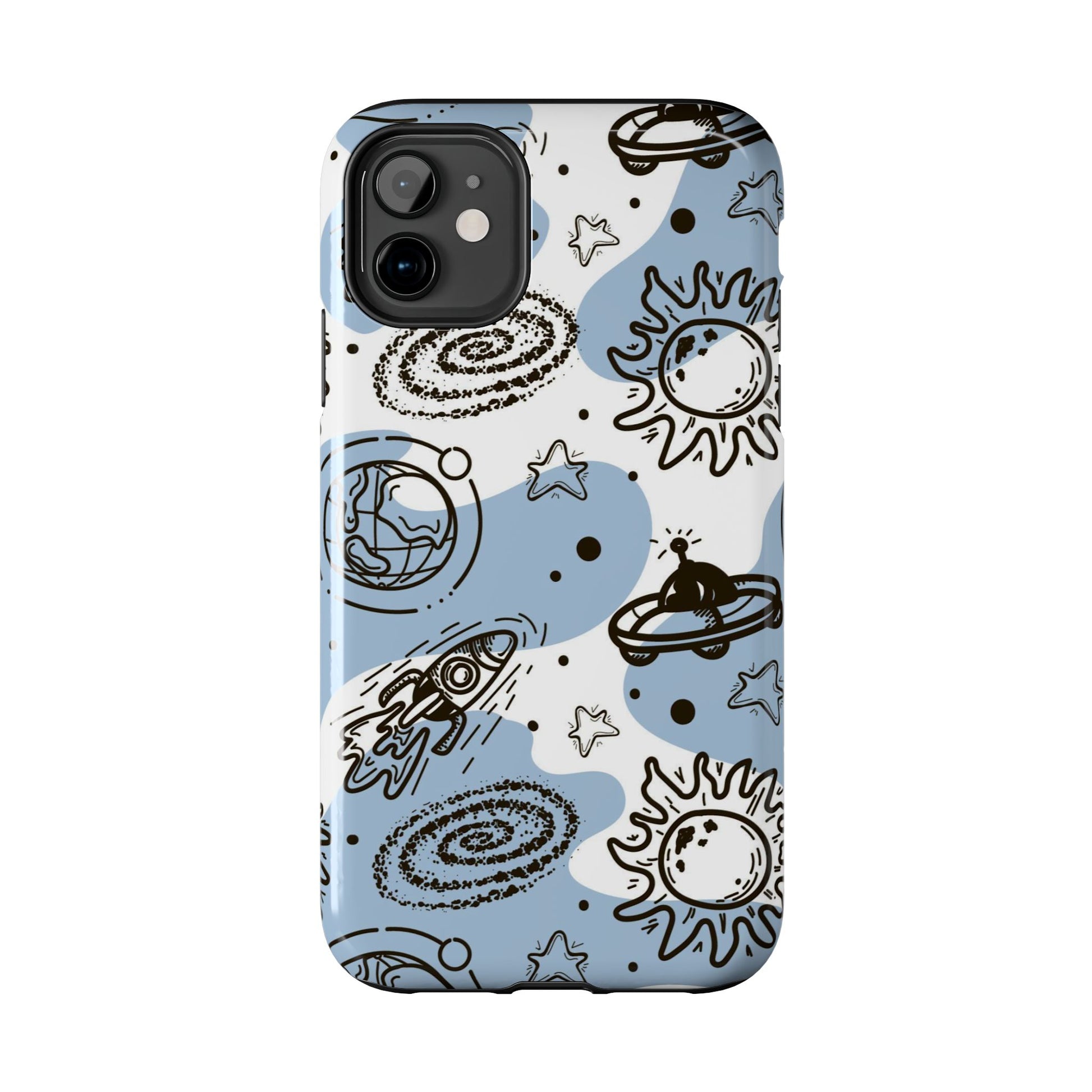 Seamless pattern of rockets, planets, comets Tough Phone Cases