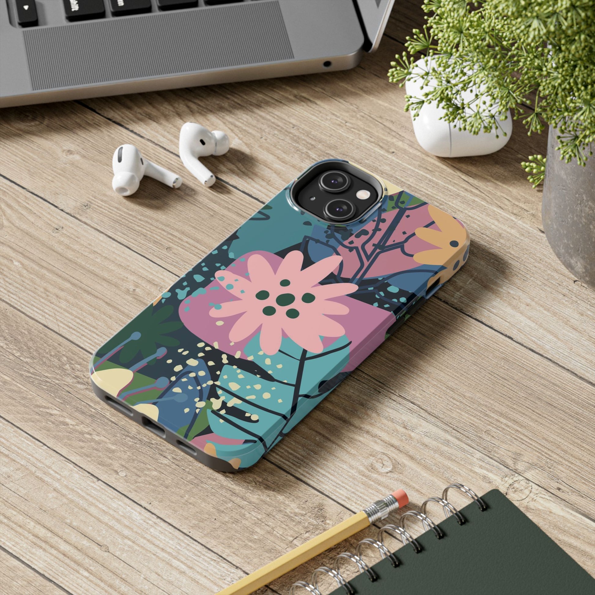 Contemporary collage design Tough Phone Cases