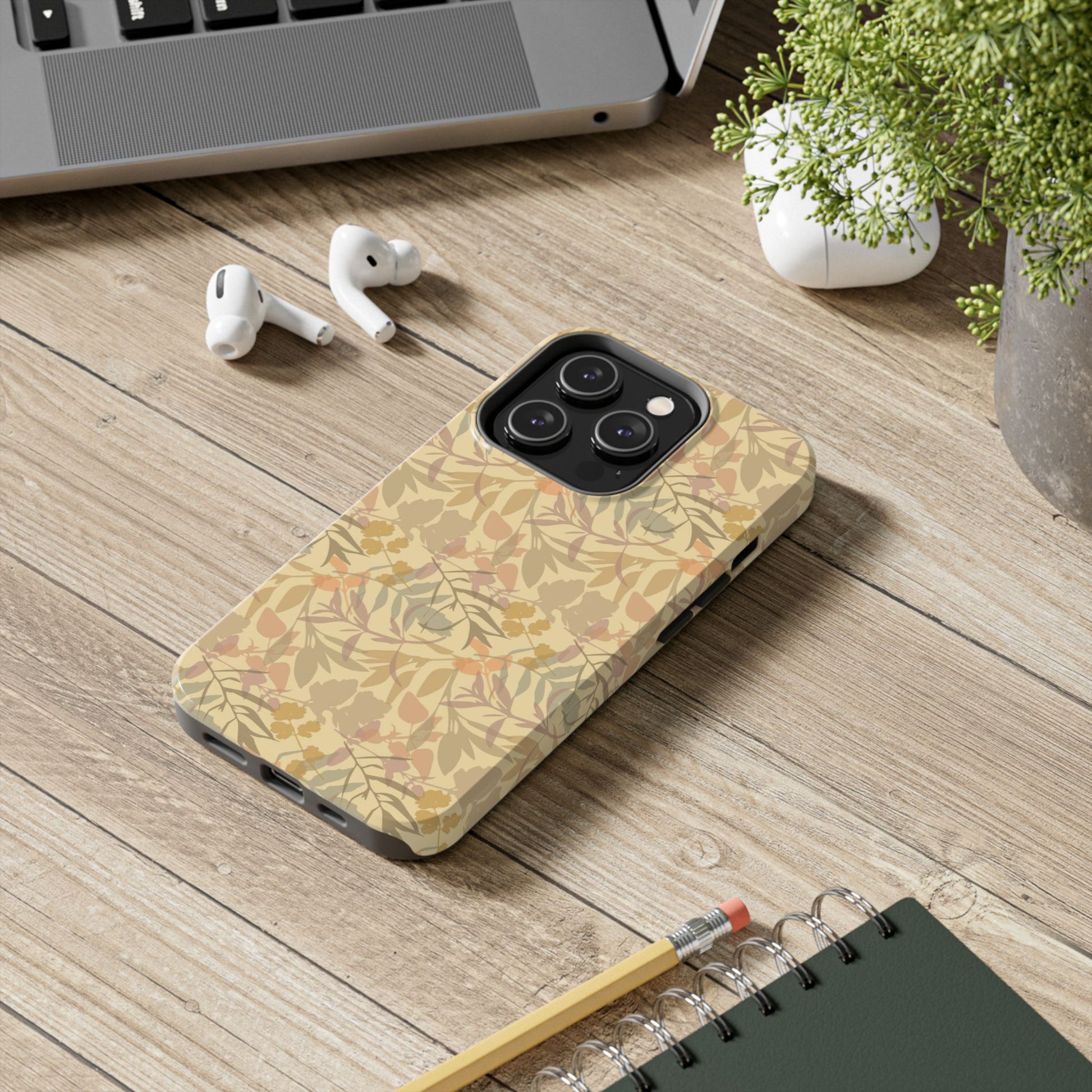 Boho Plants Leafs Pattern Tough Phone Cases