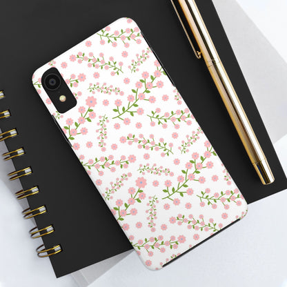 Seamless pattern green branches with blooming Tough Phone Cases